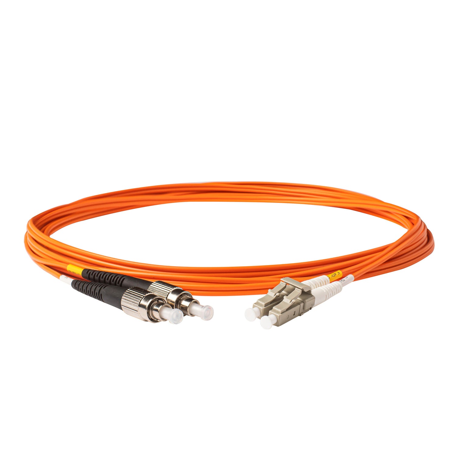 0.2dB LC/UPC to FC/UPC Multimode OM1 Duplex Fiber Patch Cable | Corning InfiniCor 300 Optical 62.5 µm Multimode Fiber |  Orange OFNP Jacket