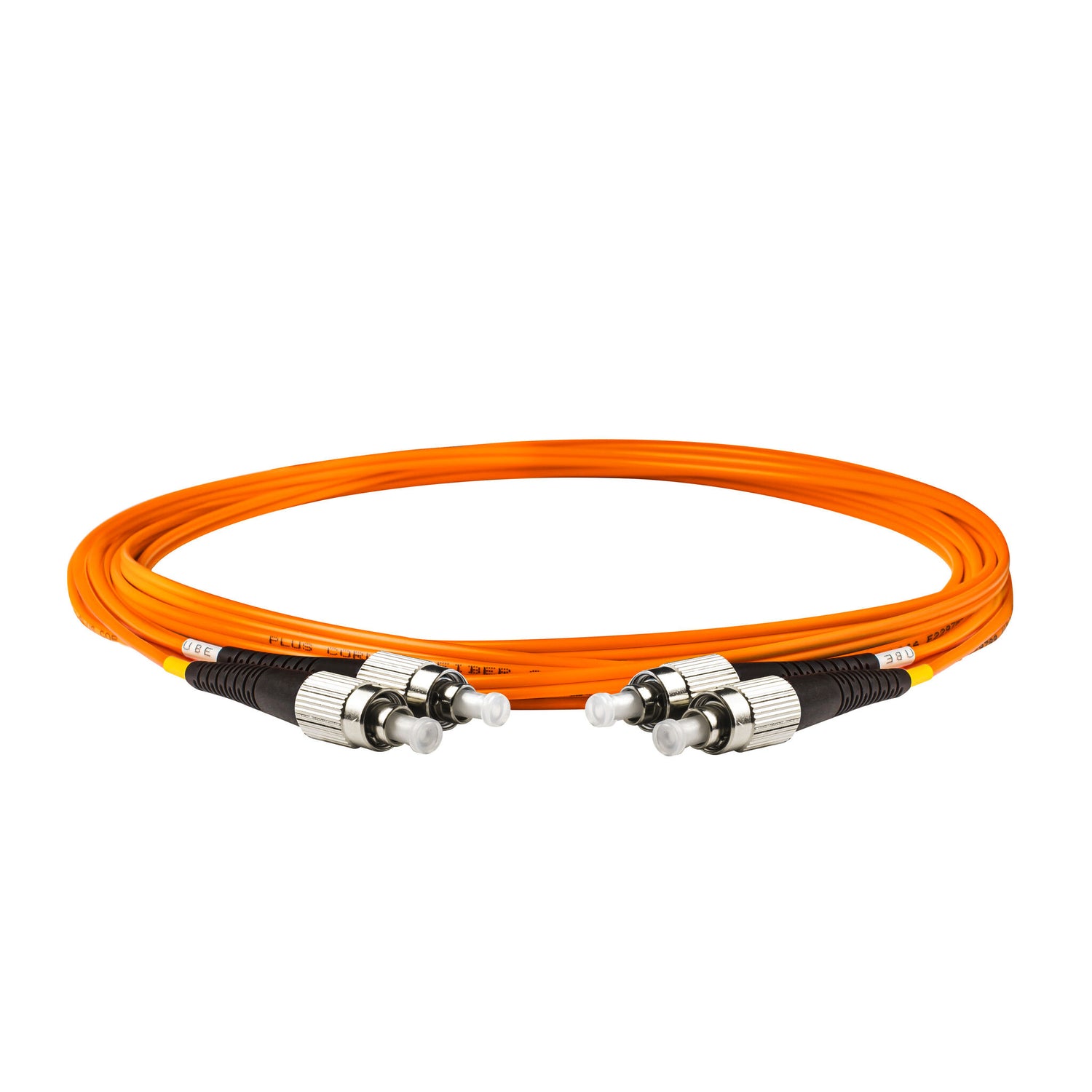 0.2dB FC/UPC to FC/UPC Multimode OM1 Duplex Fiber Patch Cable | Corning InfiniCor 300 Optical 62.5 µm Multimode Fiber |  Orange LSZH Jacket