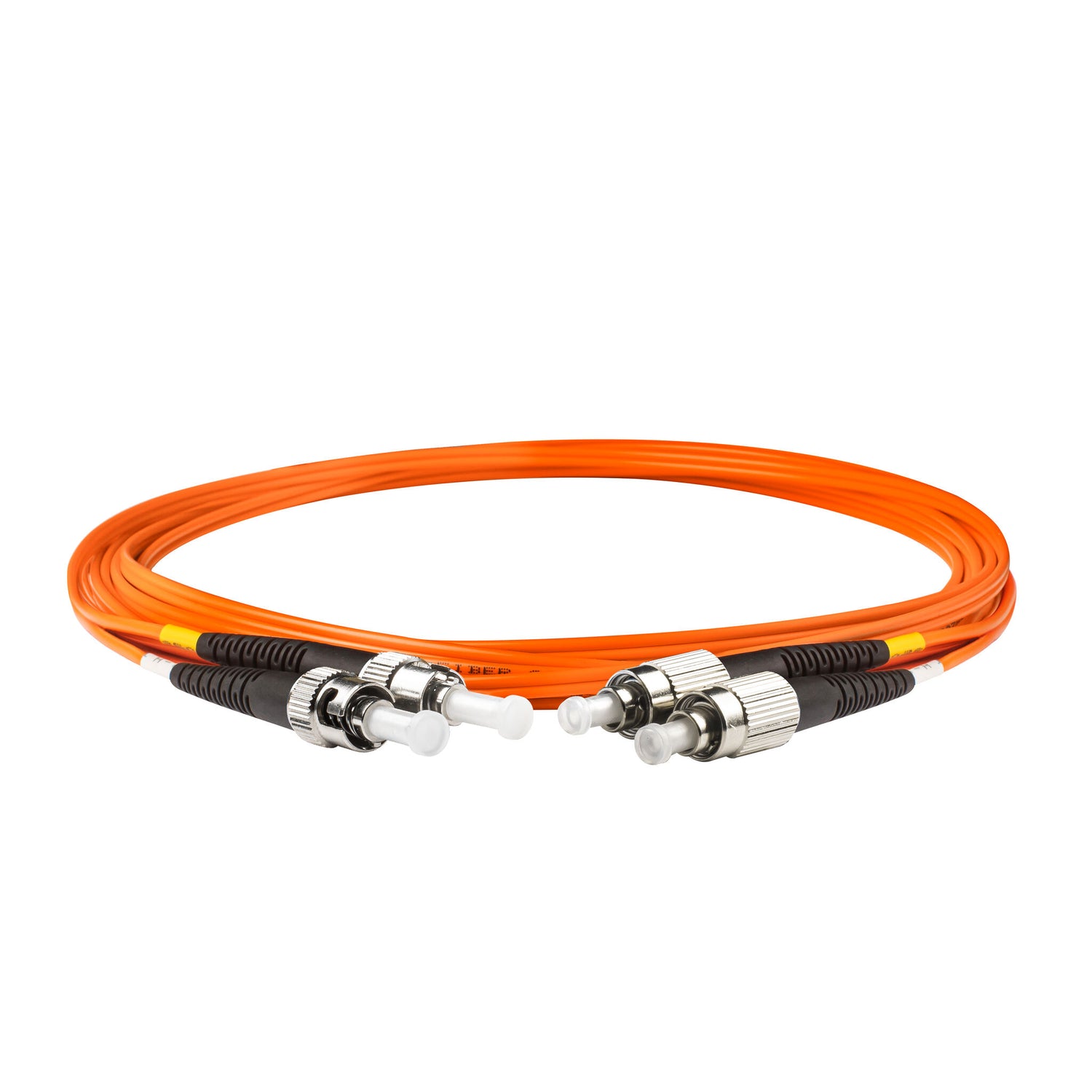0.2dB ST/UPC to FC/UPC Multimode OM1 Duplex Fiber Patch Cable | Corning InfiniCor 300 Optical 62.5 µm Multimode Fiber |  Orange LSZH Jacket
