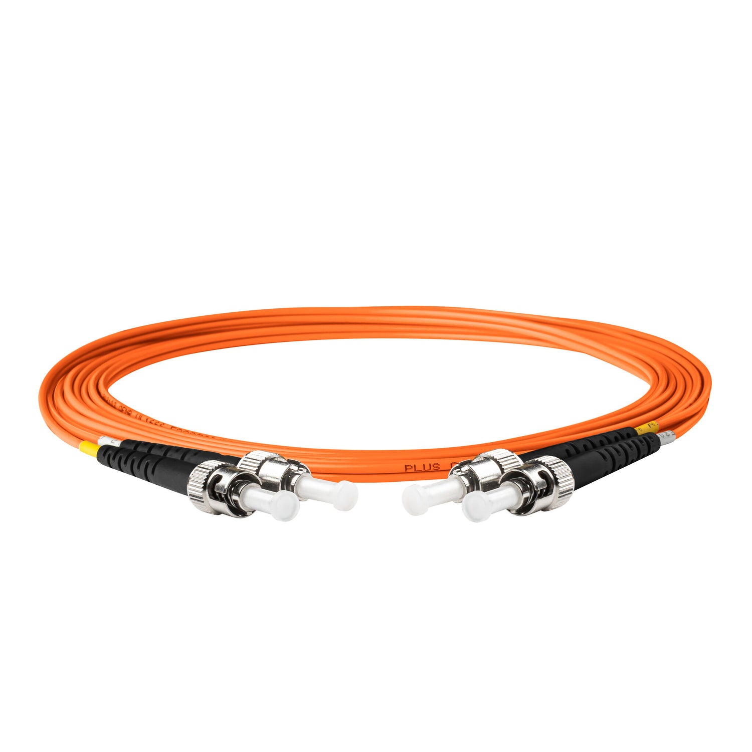 TAA合規 | 電信級 0.2dB  ST/UPC to ST/UPC 多模 OM1 雙工光纖跳線 | 康寧纖芯 |  橘色 OFNR 外被