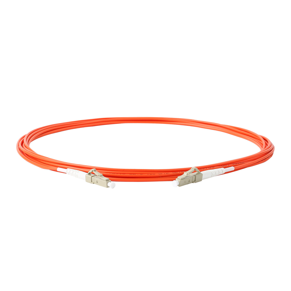 TAA合規 | 電信級 0.2dB  LC/UPC to LC/UPC 多模 OM1 單工光纖跳線 | 康寧纖芯 |  橘色 OFNR 外被