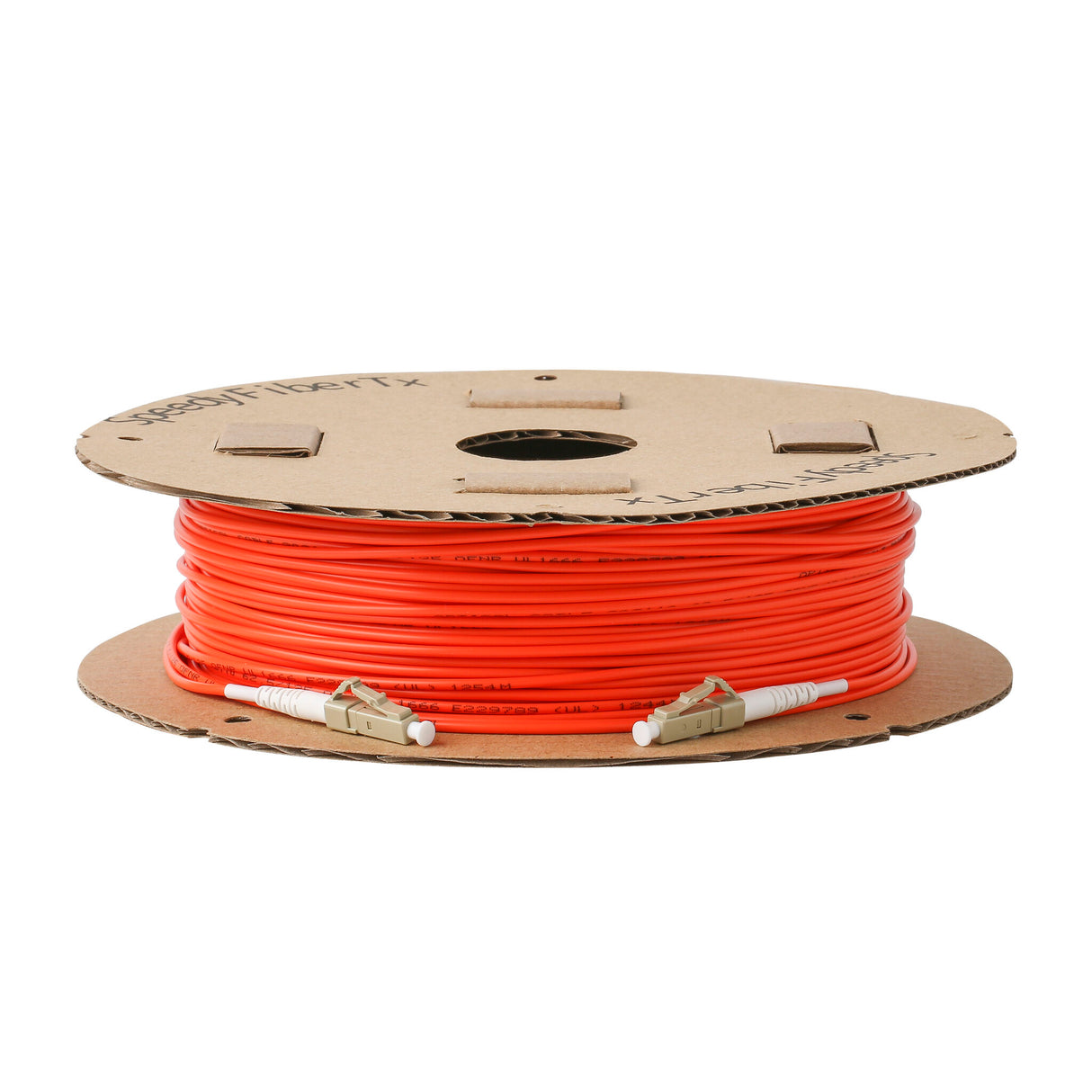 TAA合規 | 電信級 0.2dB  LC/UPC to LC/UPC 多模 OM1 單工光纖跳線 | 康寧纖芯 |  橘色 OFNR 外被