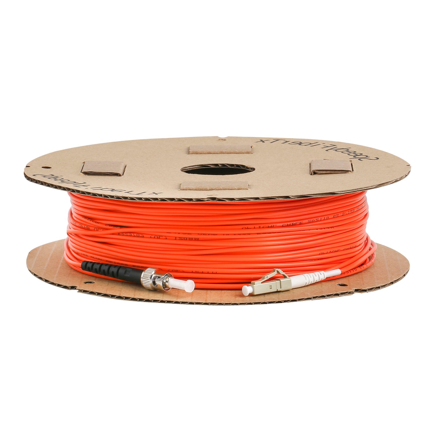 TAA合規 | 電信級 0.2dB  LC/UPC to ST/UPC 多模 OM1 單工光纖跳線 | 康寧纖芯 |  橘色 OFNR 外被