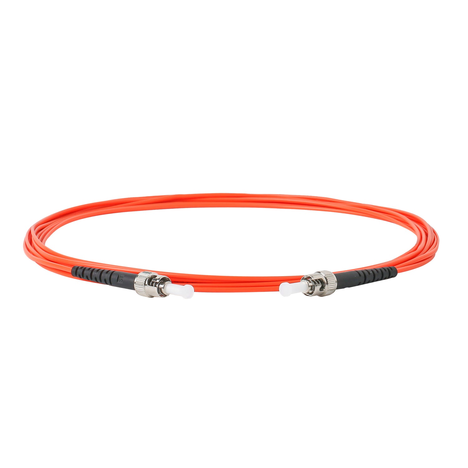 TAA合規 | 電信級 0.2dB  ST/UPC to ST/UPC 多模 OM1 單工光纖跳線 | 康寧纖芯 |  橘色 OFNR 外被