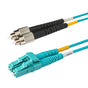 LC-FC multimode OM3 fiber patch cable with Corning OM3 50/125um optical fiber, available in custom lengths and specifications. Ideal for data centers, enterprise networks, and telecom rooms.
