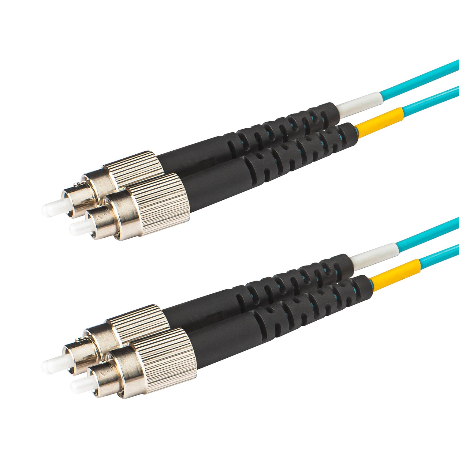 FC-FC multimode OM3 fiber patch cable with Corning OM3 50/125um optical fiber, available in custom lengths and specifications. Ideal for data centers, enterprise networks, and telecom rooms.