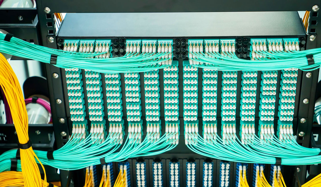 0.2dB LC/UPC to LC/UPC Multimode OM4 Duplex Fiber Patch Cable | Corning ClearCurve OM4 50 µm Laser-Optimized Fiber |  Aqua LSZH Jacket, Beige  Connectors