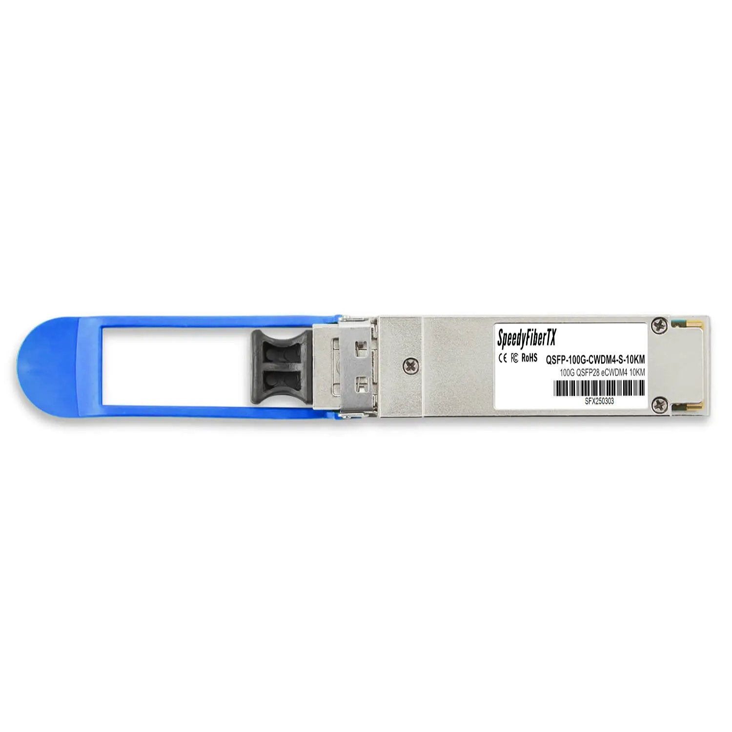 100GBASE-CWDM4 QSFP28 Optical Transceiver Module, 1271-1331nm 10km SMF, DOM Monitoring, LC-UPC Interface