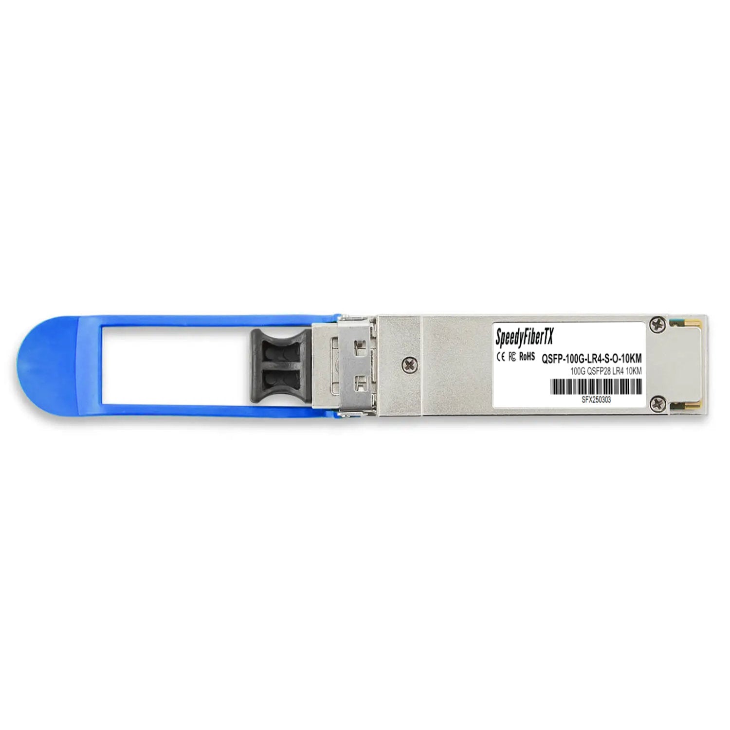 100GBASE-LR4 QSFP28 Optical Transceiver Module, 1310nm 10km, DOM Monitoring, LC-UPC Interface, OTU4-Compatible