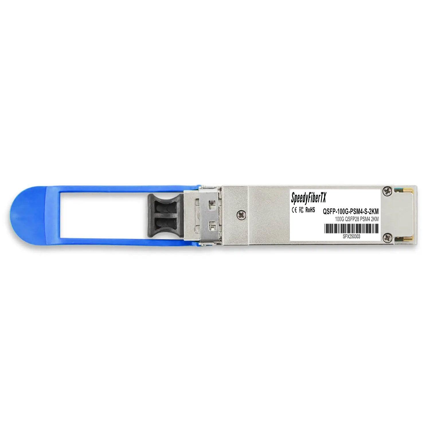 100GBASE-PSM4 QSFP28 Optical Transceiver Module , 1310nm 2km, DOM Monitoring , MPO-12/APC Interface, Breakout to 4 × 25G-LR