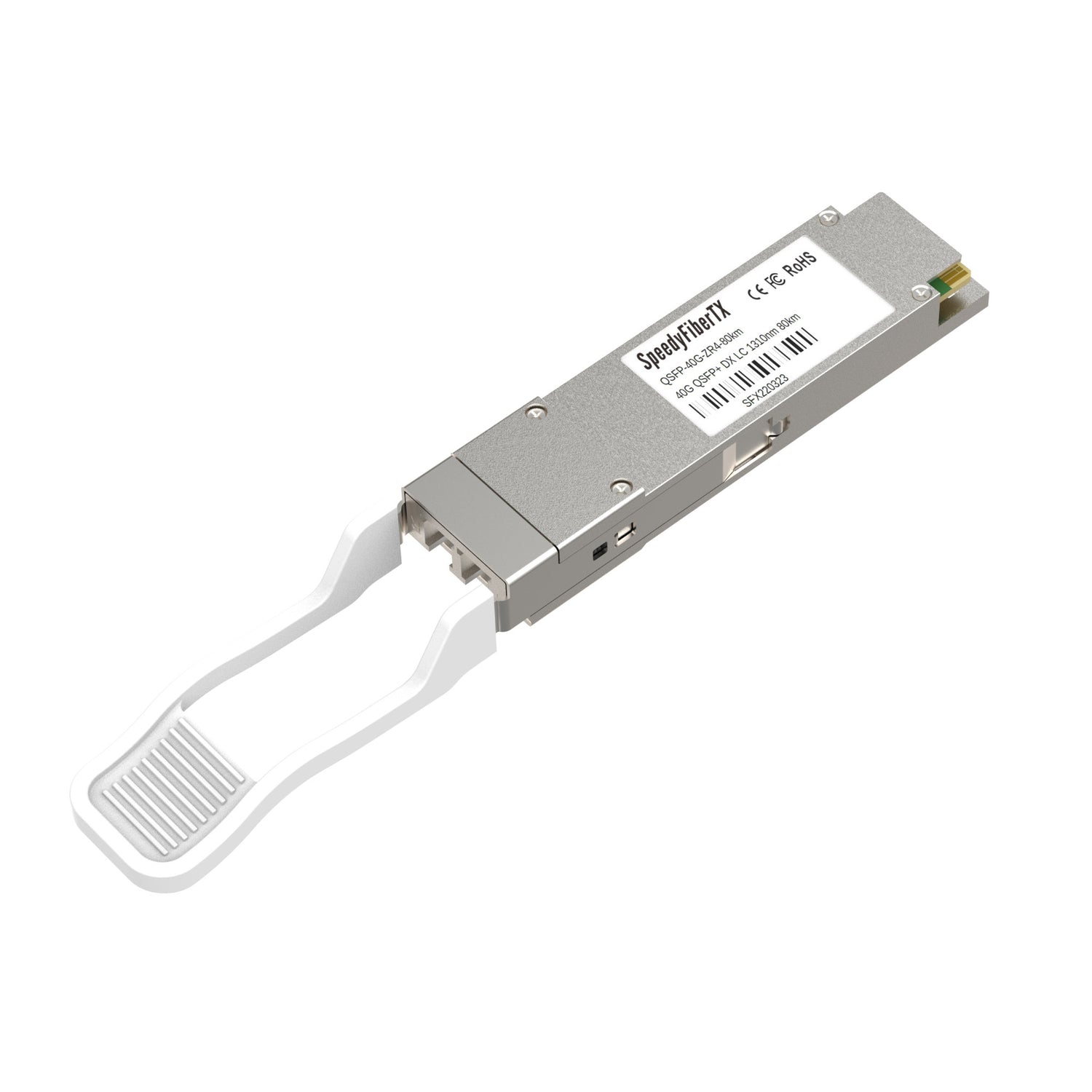 SpeedyFiberTX 40GBASE-ZR4 QSFP+ 1310nm 80km DOM Duplex LC/UPC SMF Optical Transceiver Mod