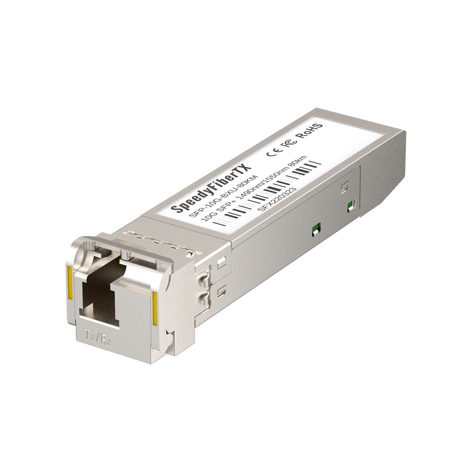 10GBASE BiDi SFP+ 1490nm-TX/1550nm-RX 80km DOM Simplex LC/UPC SMF Optical Transceiver Module (Industrial)