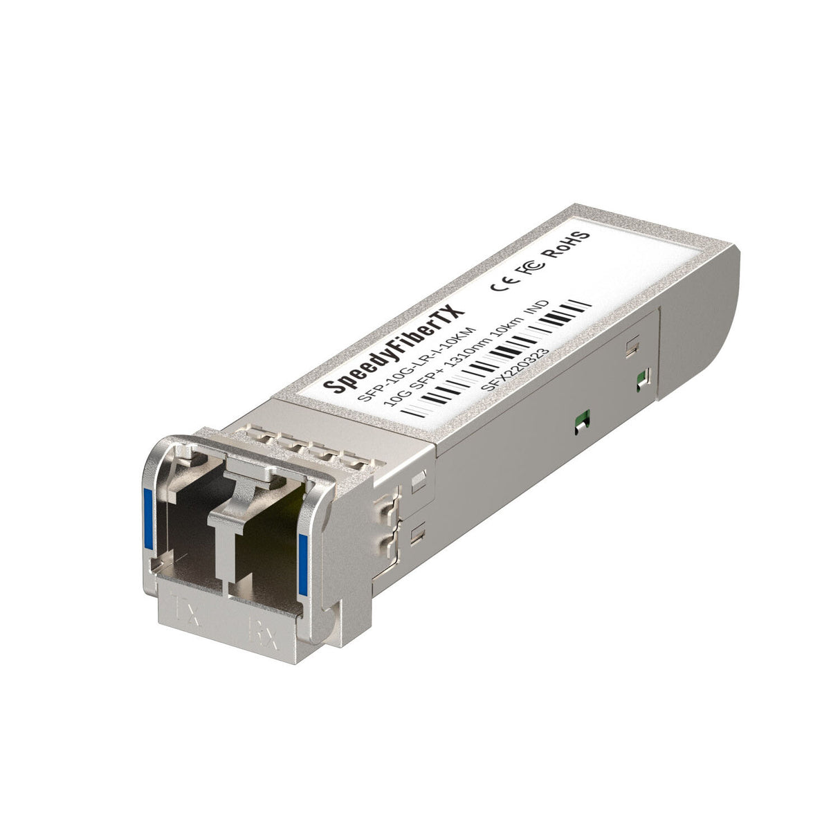 SpeedyFiberTX 10GBASE-LR SFP+ Industrial Transceiver Module | 1310nm 10km LC DOM