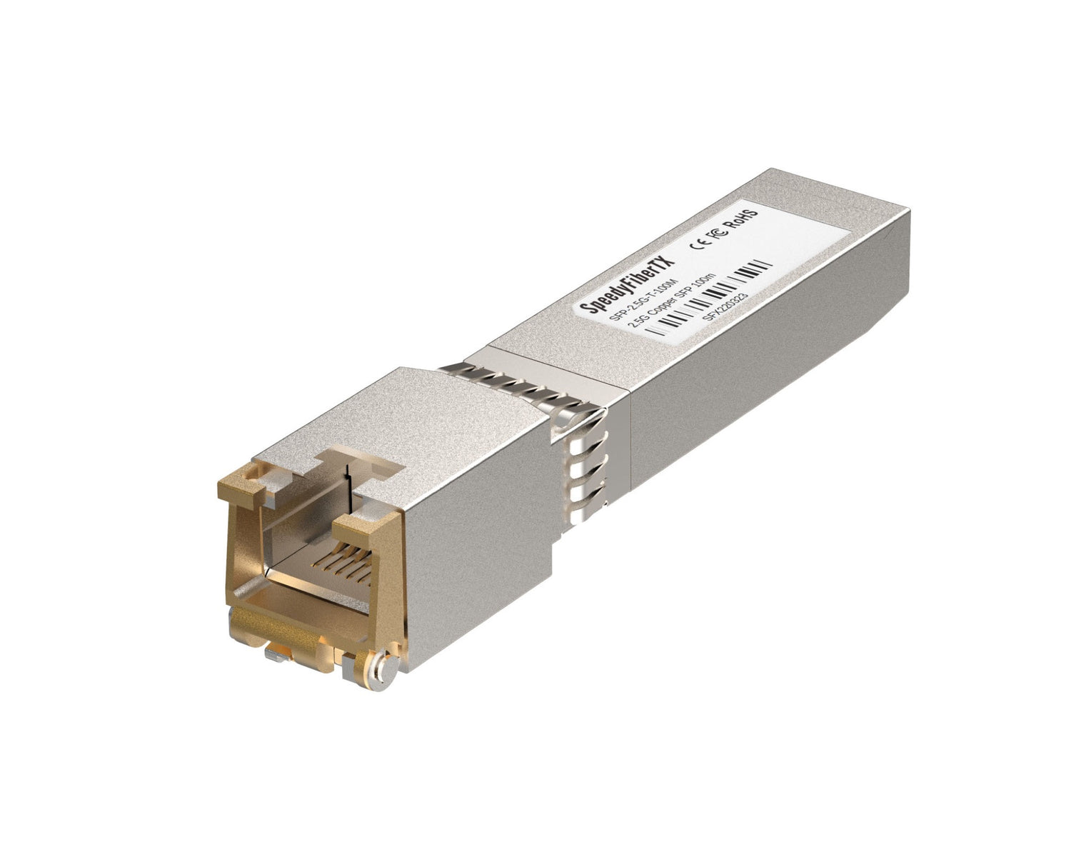 SpeedyFiberTX 2.5GBASE-T SFP to RJ45 Copper Transceiver, 100m Low-Power Module (LOS)