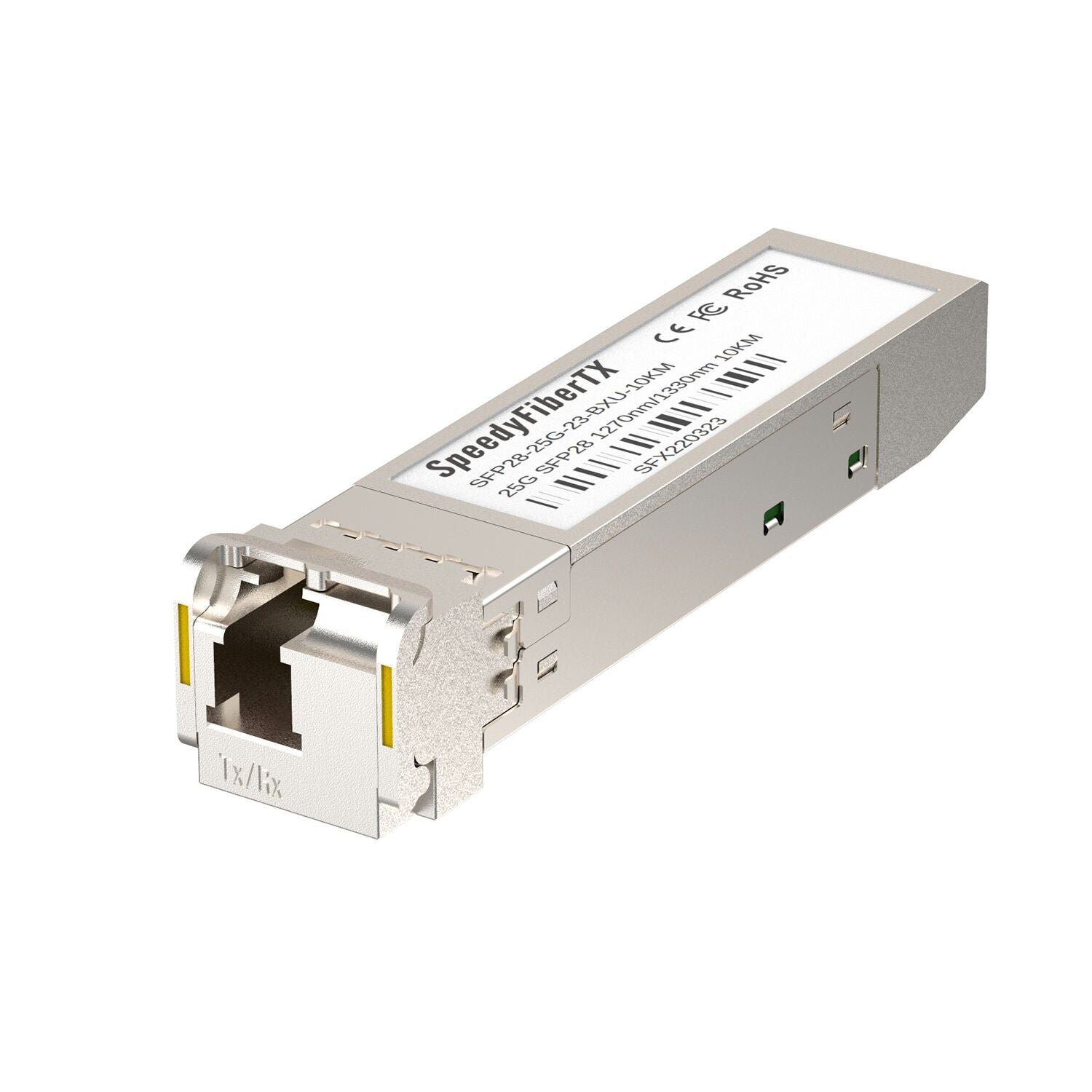 SpeedyFiberTX 25GBASE-U SFP28 BiDi 1270nm-TX/1330nm-RX 10km DOM Simplex LC/UPC SMF Optical Transceiver Module