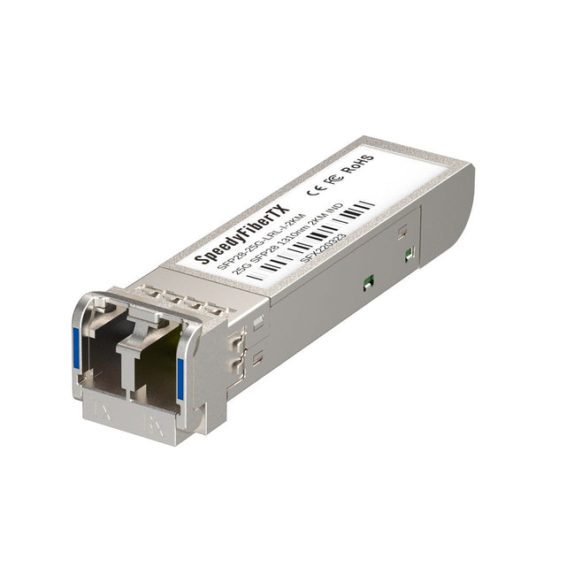 SpeedyFiberTX 25GBASE-LR SFP28 1310nm 2km DOM Duplex LC/UPC SMF Optical Transceiver Module (Industrial)