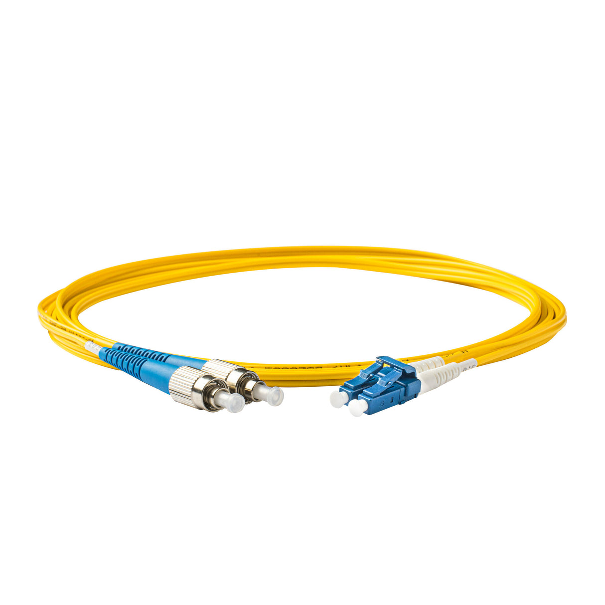 0.2dB LC/UPC to FC/UPC Single-mode Duplex Fiber Patch Cable | Corning SMF-28 Ultra Fiber | OS1/OS2 Compatible | OFNP Jacket