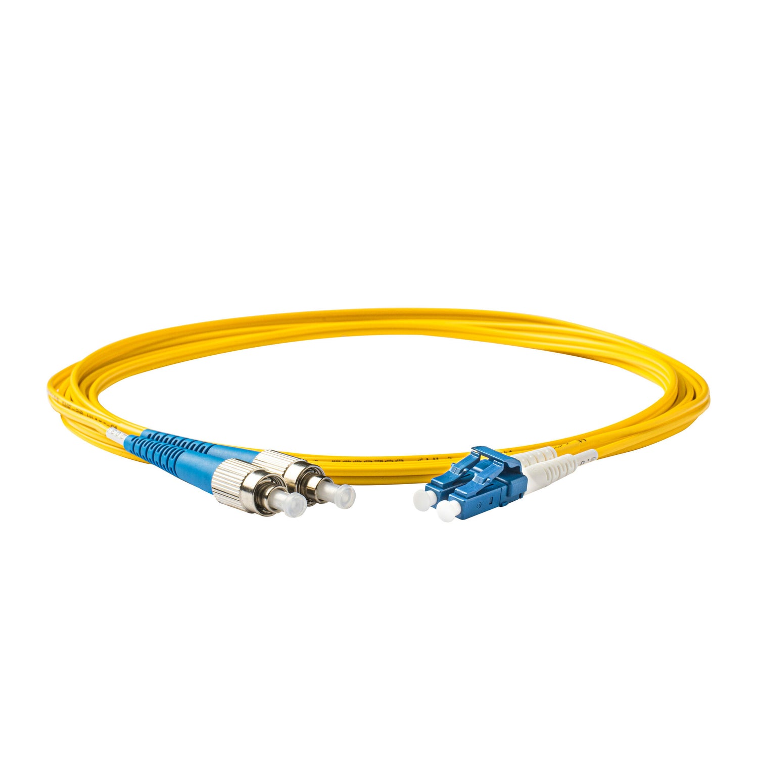 0.2dB LC/UPC to FC/UPC Single-mode Duplex Fiber Patch Cable | Corning SMF-28 Ultra Fiber | OS1/OS2 Compatible | OFNP Jacket