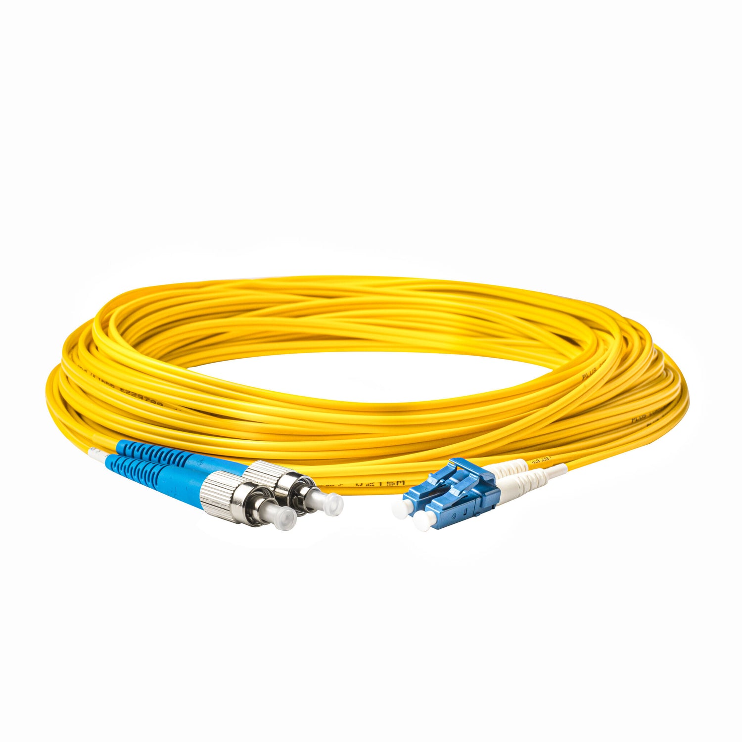 0.2dB LC/UPC to FC/UPC Single-mode Duplex Fiber Patch Cable | Corning SMF-28 Ultra Fiber | OS1/OS2 Compatible | OFNP Jacket
