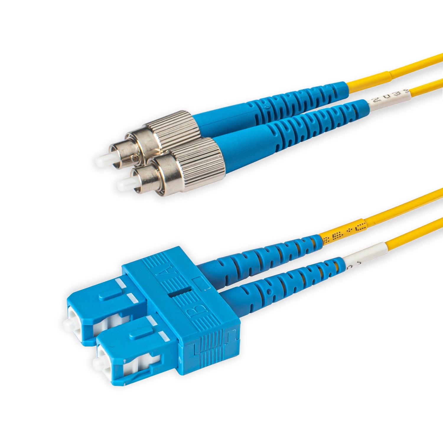 SpeedyFiberTX  SC/UPC to FC/UPC Single-Mode Duplex  Fiber Patch Cable | Corning SMF-28 Ultra Fiber | OS1/OS2 Compatible