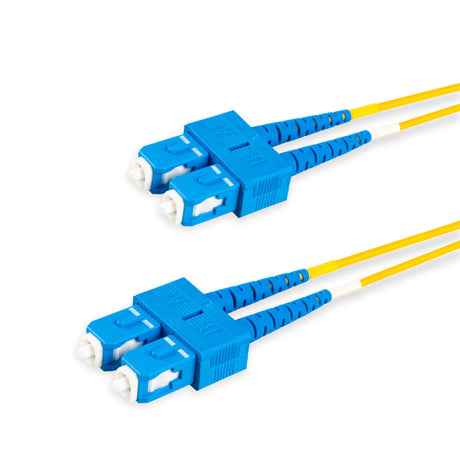 SpeedyFiberTX  SC/UPC to SC/UPC Single-Mode Duplex  Fiber Patch Cable | Corning SMF-28 Ultra Fiber | OS1/OS2 Compatible