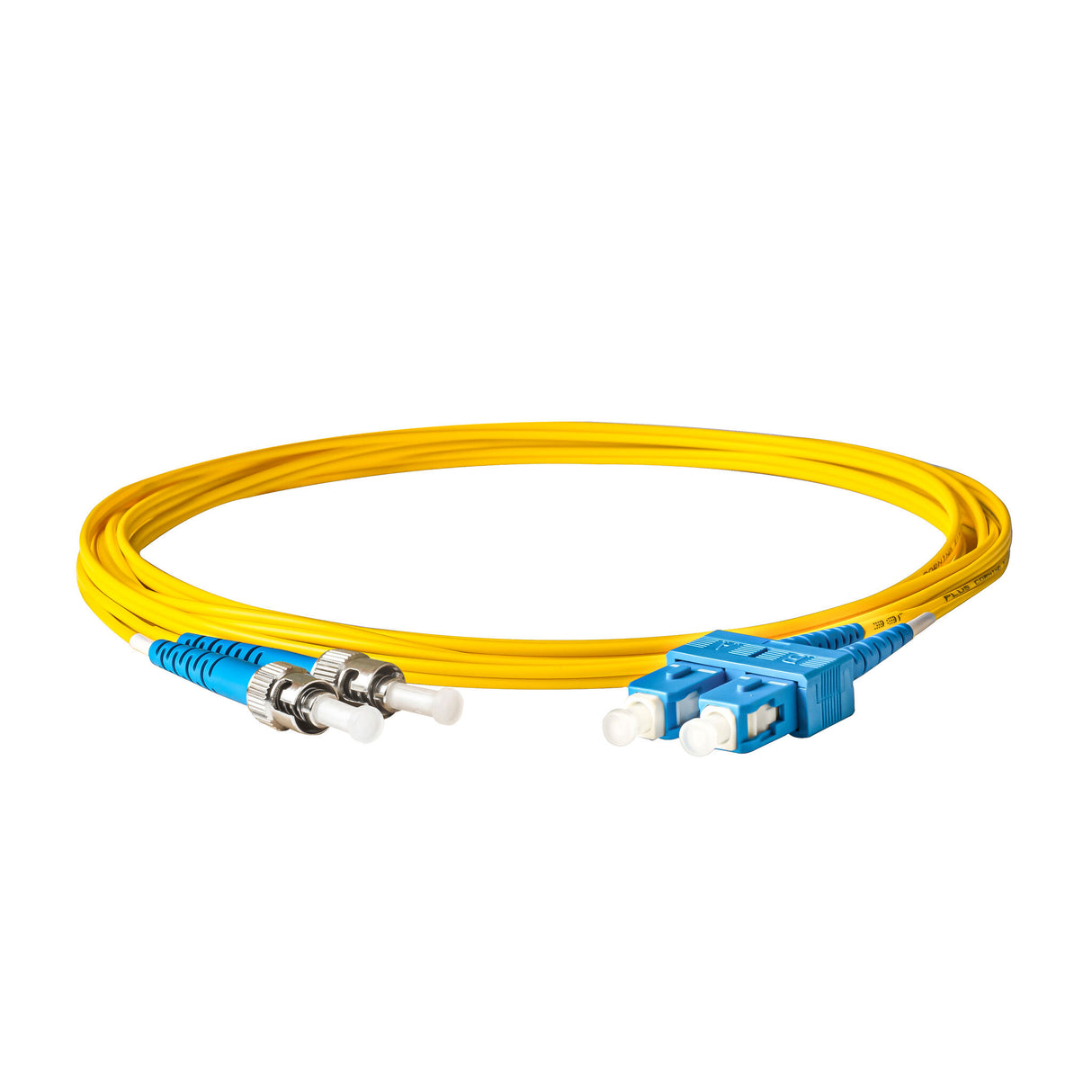 TAA合規 | 電信級 0.2dB 單模雙工 SC/UPC to ST/UPC 光纖跳線 | 康寧纖芯 | OFNR 外被