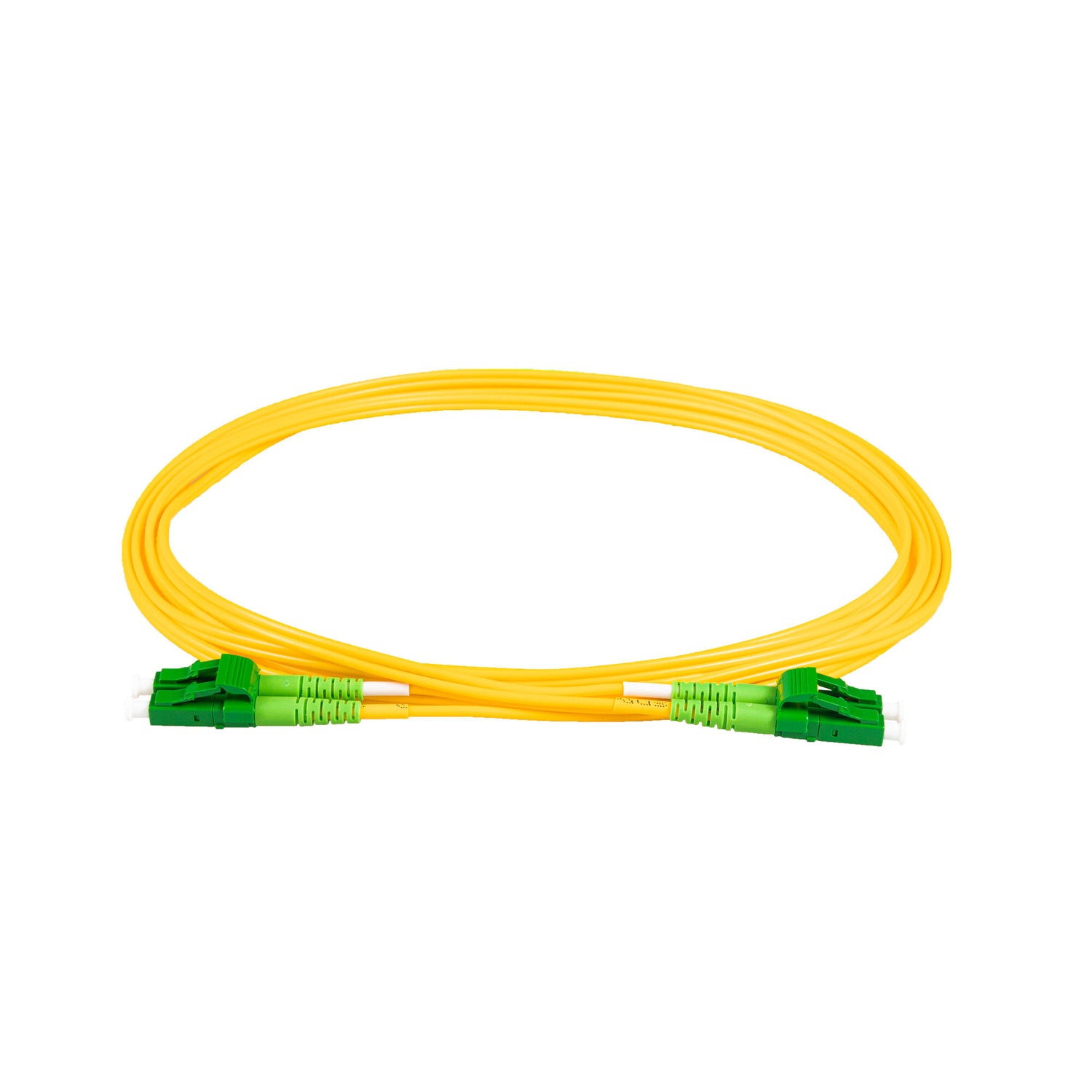 TAA合規 | 電信級 0.2dB 單模雙工 LC/APC to LC/APC 光纖跳線 | 康寧纖芯 | OFNR 外被