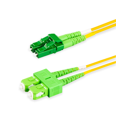 SpeedyFiberTX  LC/APC to SC/APC Single-Mode Duplex  Fiber Patch Cable | Corning SMF-28 Ultra Fiber | OS1/OS2 Compatible