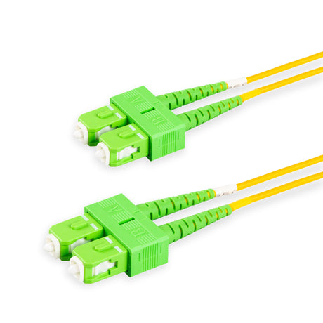 SpeedyFiberTX  SC/APC to SC/APC Single-Mode Duplex  Fiber Patch Cable | Corning SMF-28 Ultra Fiber | OS1/OS2 Compatible