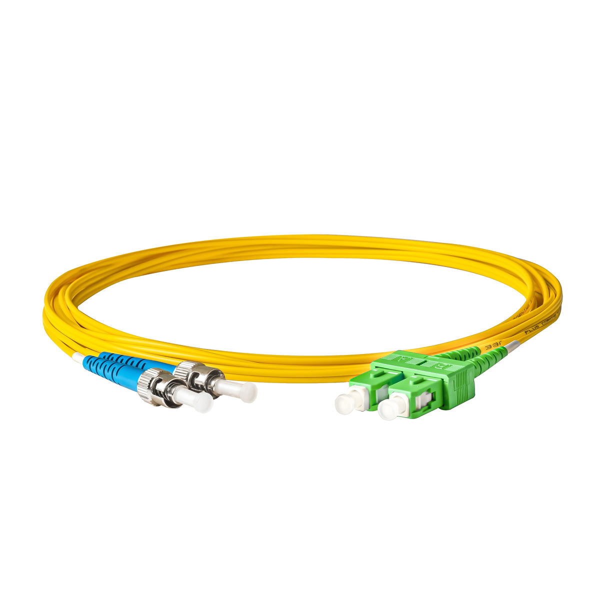 0.2dB SC/APC to ST/UPC Single-mode Duplex Fiber Patch Cable | Corning SMF-28 Ultra Fiber | OS1/OS2 Compatible | OFNR Jacket
