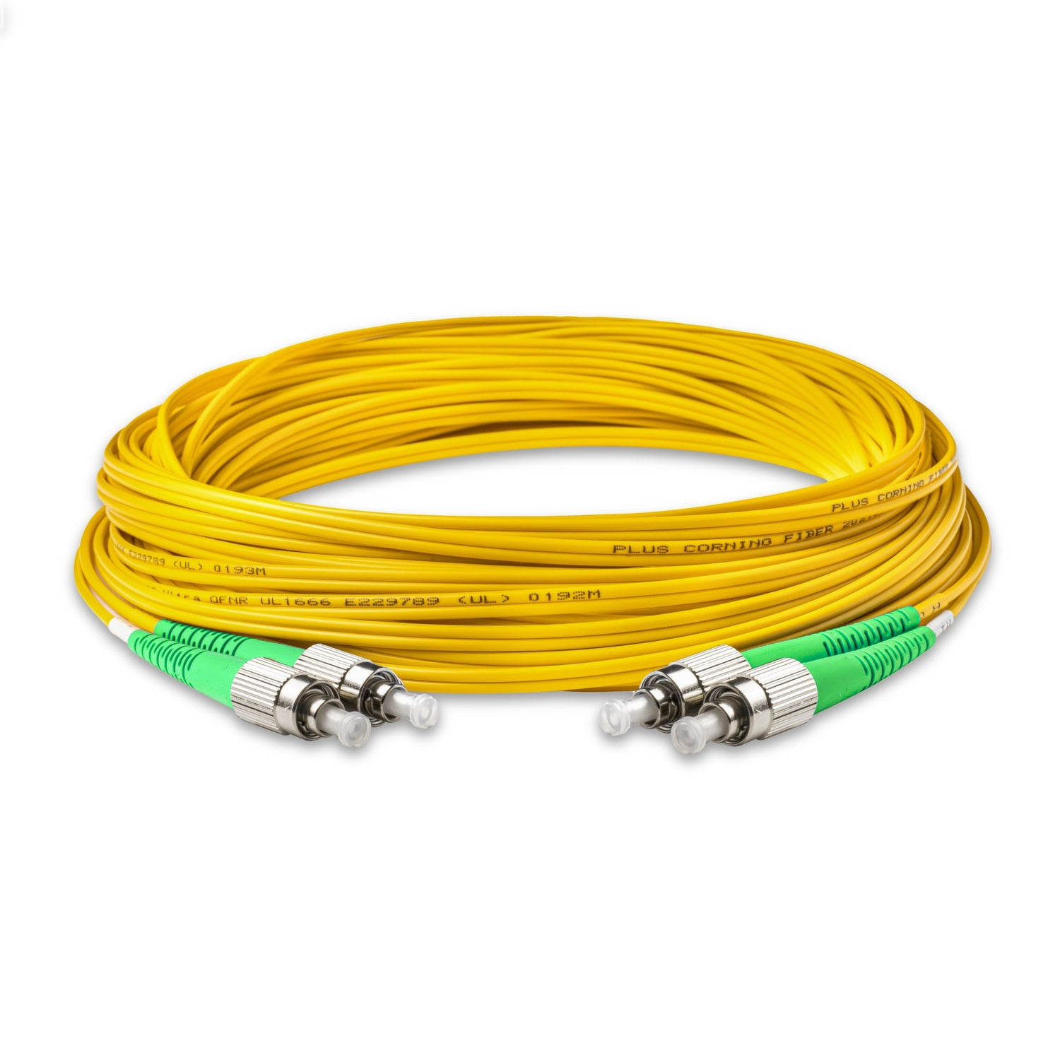 Low Loss 0.15dB FC/APC to FC/APC Single-mode Duplex Fiber Patch Cable | Corning SMF-28 Ultra Fiber | OS1/OS2 Compatible | LSZH Jacket