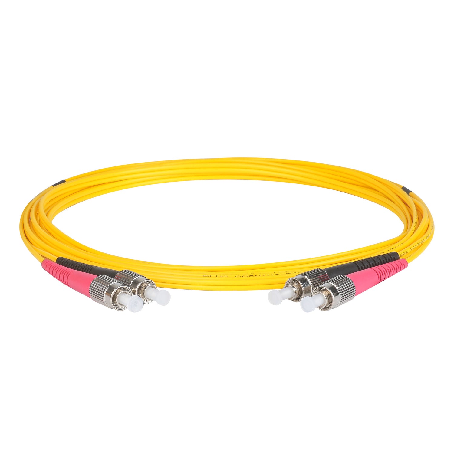 0.2dB FC/APC to FC/APC Single-mode Duplex Fiber Patch Cable | Corning SMF-28 Ultra Fiber | Red and Black Boots | OS1/OS2 Compatible | OFNR Jacket