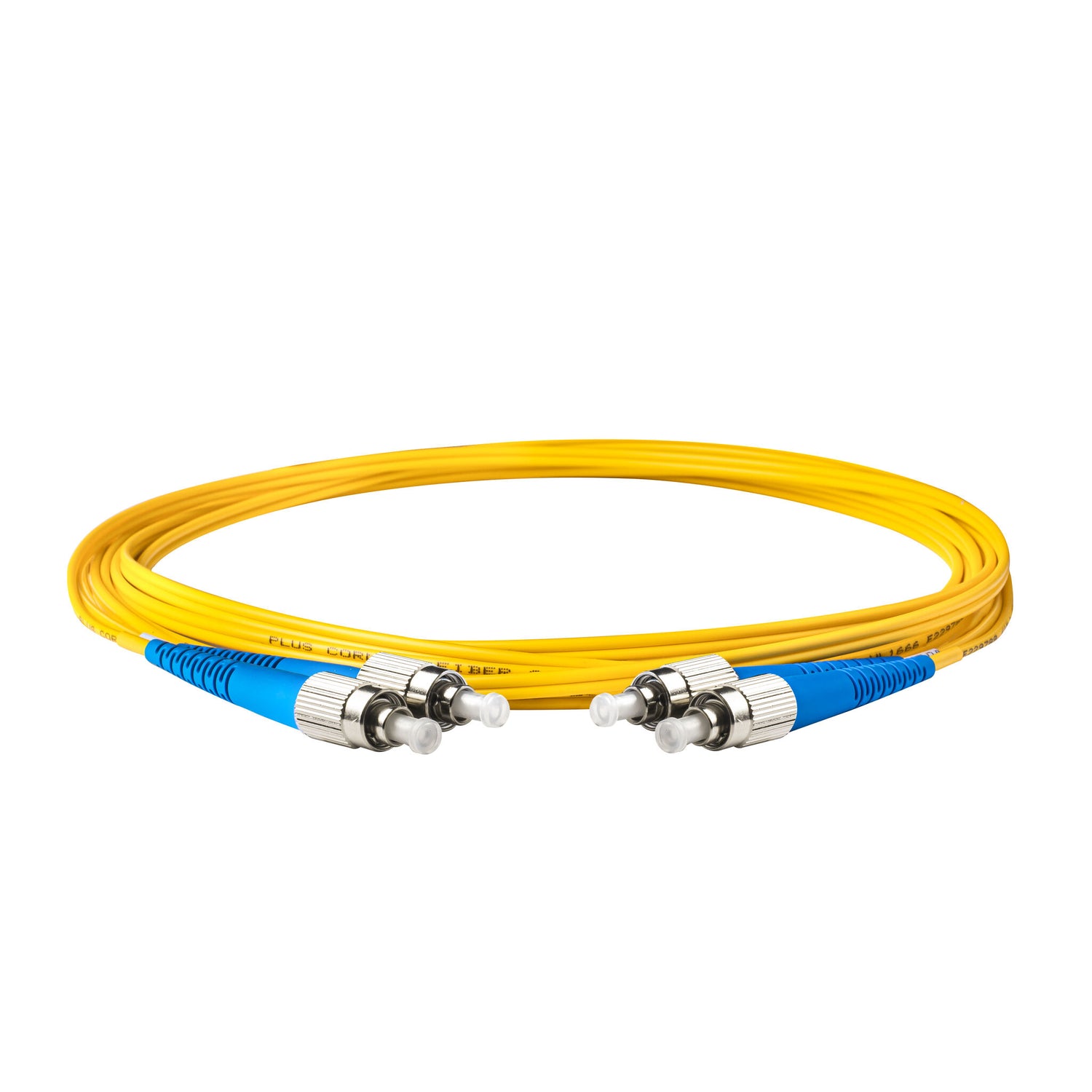 Low Loss 0.15dB FC/UPC to FC/UPC Single-mode Duplex Fiber Patch Cable | Corning SMF-28 Ultra Fiber | OS1/OS2 Compatible | OFNP Jacket