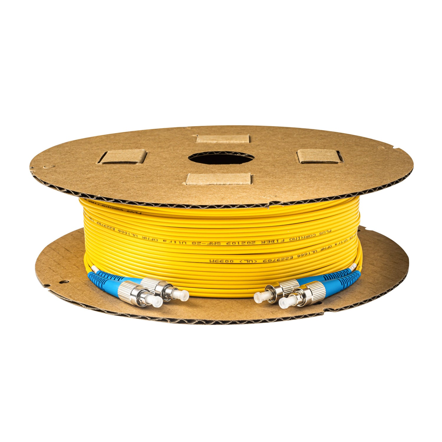 Low Loss 0.15dB FC/UPC to FC/UPC Single-mode Duplex Fiber Patch Cable | Corning SMF-28 Ultra Fiber | OS1/OS2 Compatible | OFNP Jacket