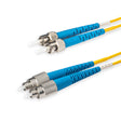 SpeedyFiberTX  ST/UPC to FC/UPC Single-Mode Duplex  Fiber Patch Cable | Corning SMF-28 Ultra Fiber | OS1/OS2 Compatible