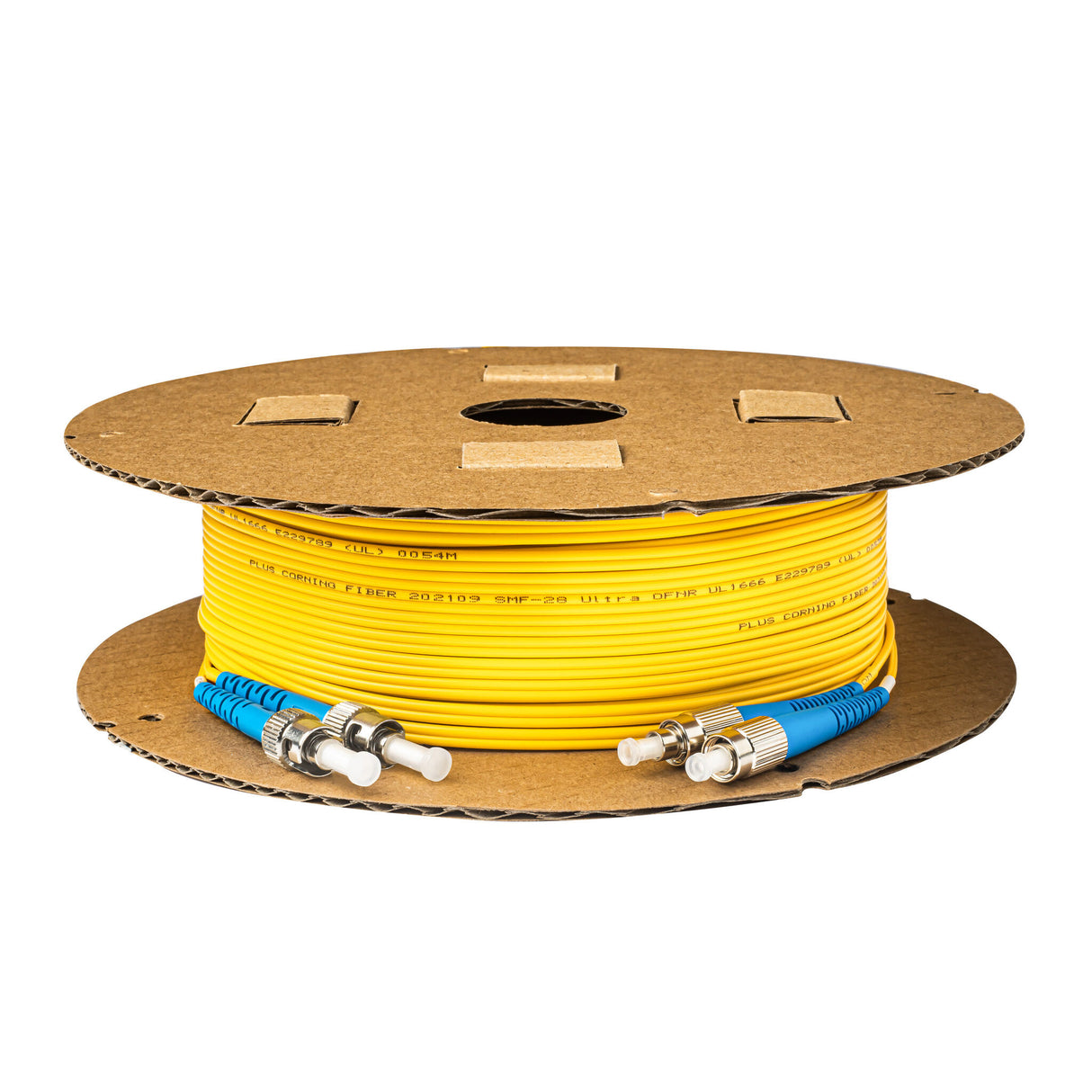 Low Loss 0.15dB ST/UPC to FC/UPC Single-mode Duplex Fiber Patch Cable | Corning SMF-28 Ultra Fiber | OS1/OS2 Compatible | OFNP Jacket