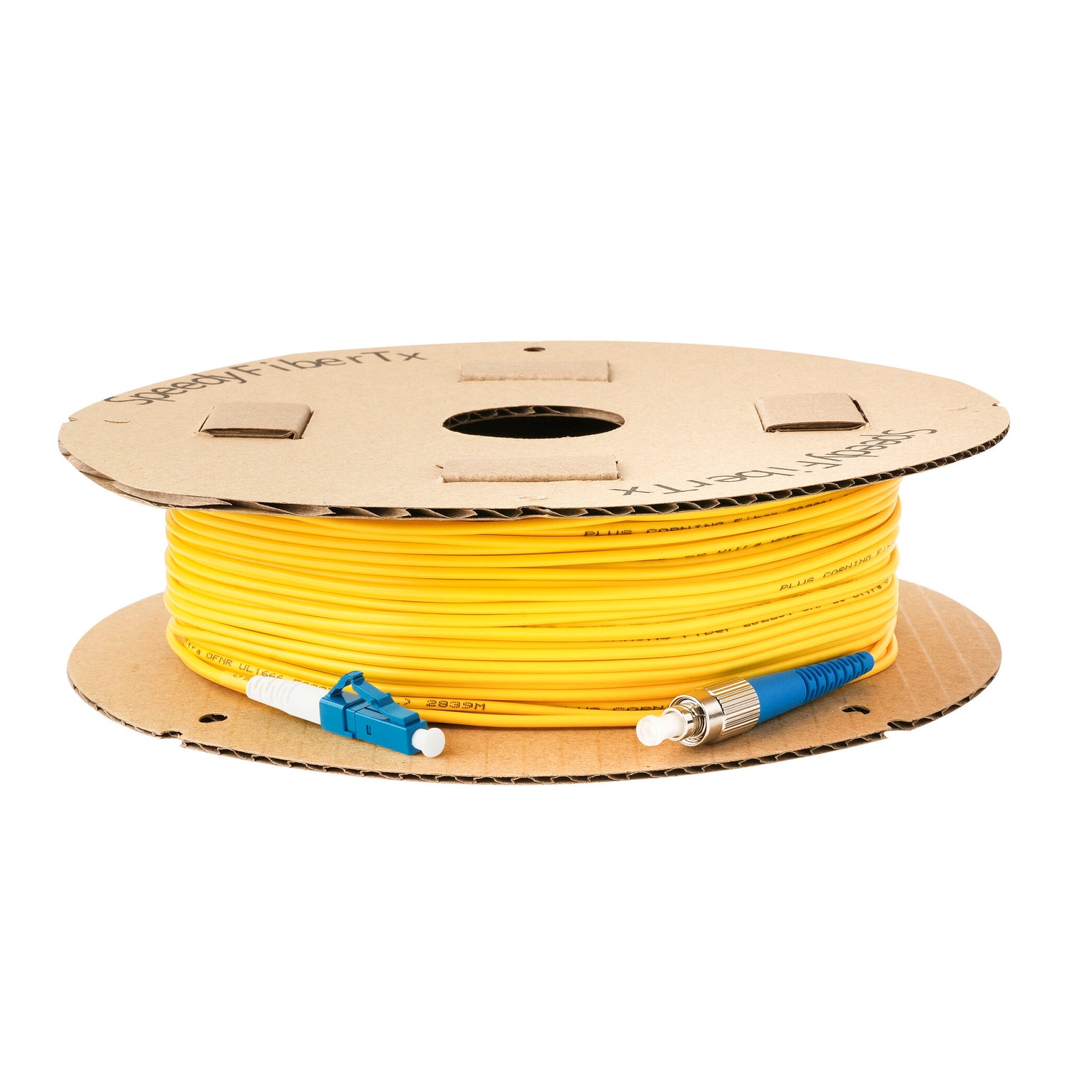 Low Loss 0.15dB LC/UPC to FC/UPC Single-mode Simplex Fiber Patch Cable | Corning SMF-28 Ultra Fiber | OS1/OS2 Compatible | OFNR Jacket