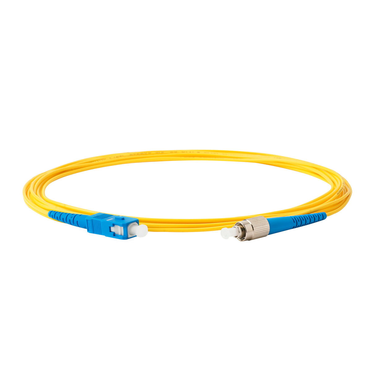 Low Loss 0.15dB SC/UPC to FC/UPC Single-mode Simplex Fiber Patch Cable | Corning SMF-28 Ultra Fiber | OS1/OS2 Compatible | LSZH Jacket