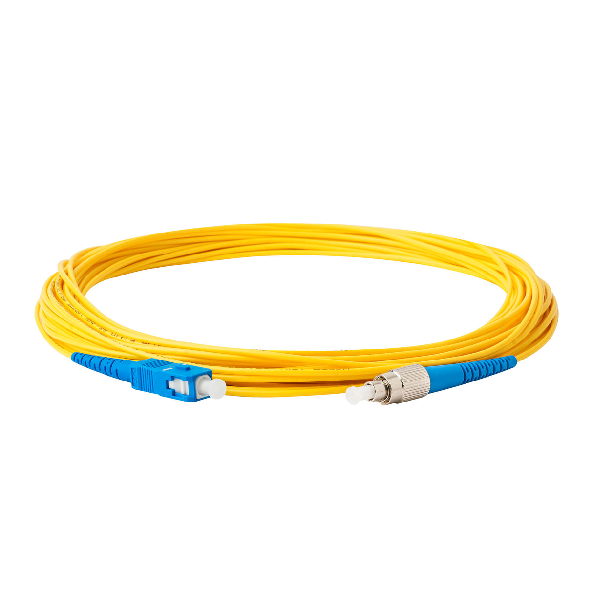 Low Loss 0.15dB SC/UPC to FC/UPC Single-mode Simplex Fiber Patch Cable | Corning SMF-28 Ultra Fiber | OS1/OS2 Compatible | LSZH Jacket