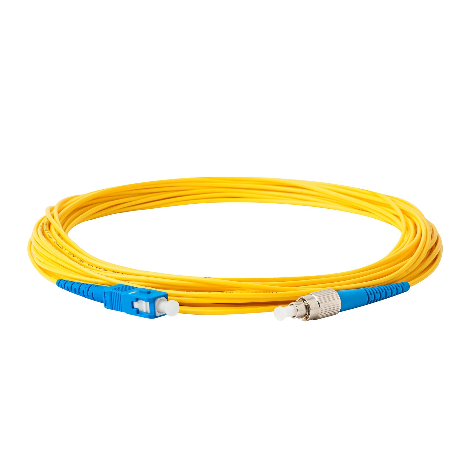 Low Loss 0.15dB SC/UPC to FC/UPC Single-mode Simplex Fiber Patch Cable | Corning SMF-28 Ultra Fiber | OS1/OS2 Compatible | LSZH Jacket
