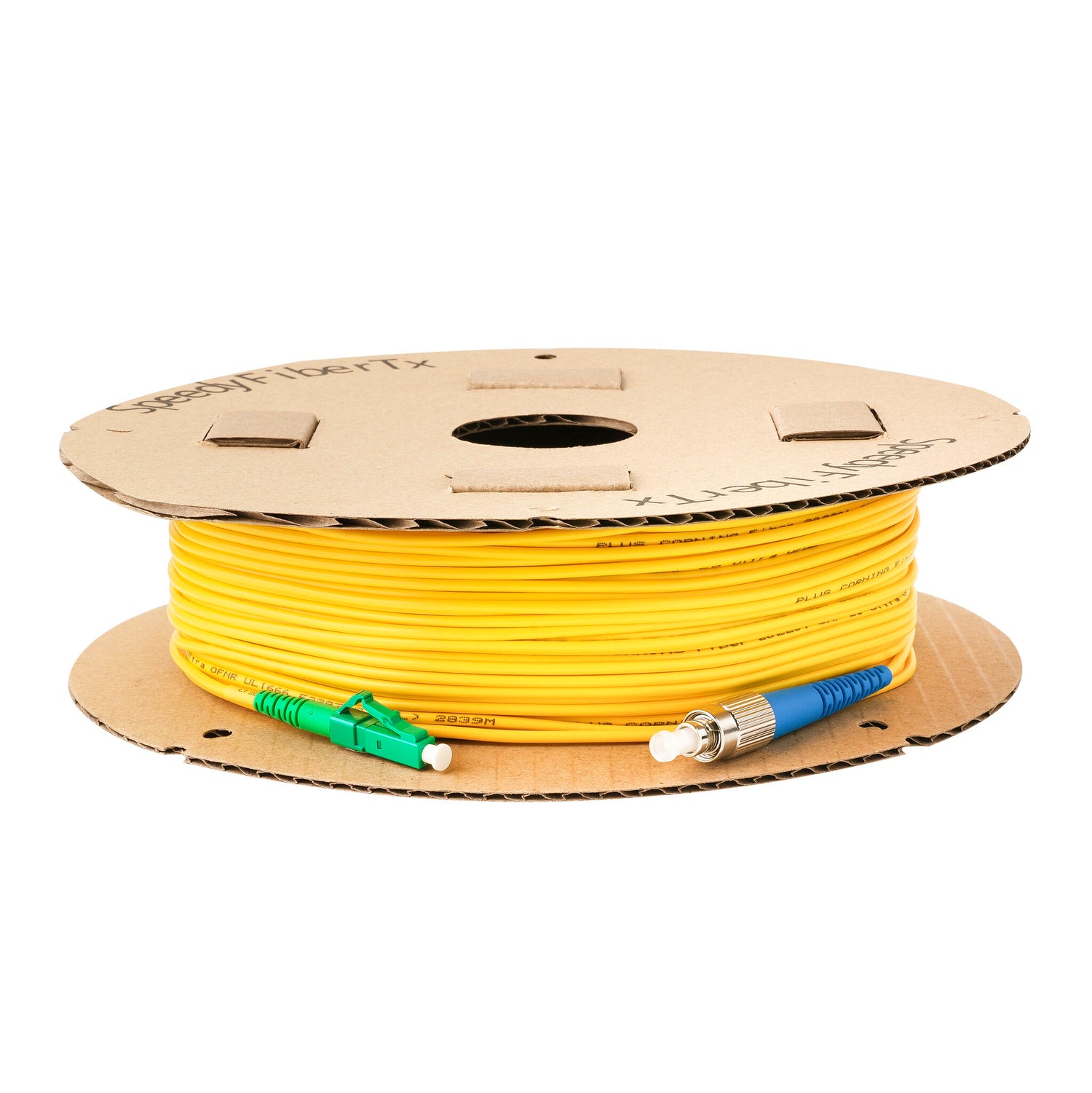 Low Loss 0.15dB LC/APC to FC/UPC Single-mode Simplex Fiber Patch Cable | Corning SMF-28 Ultra Fiber | OS1/OS2 Compatible | LSZH Jacket