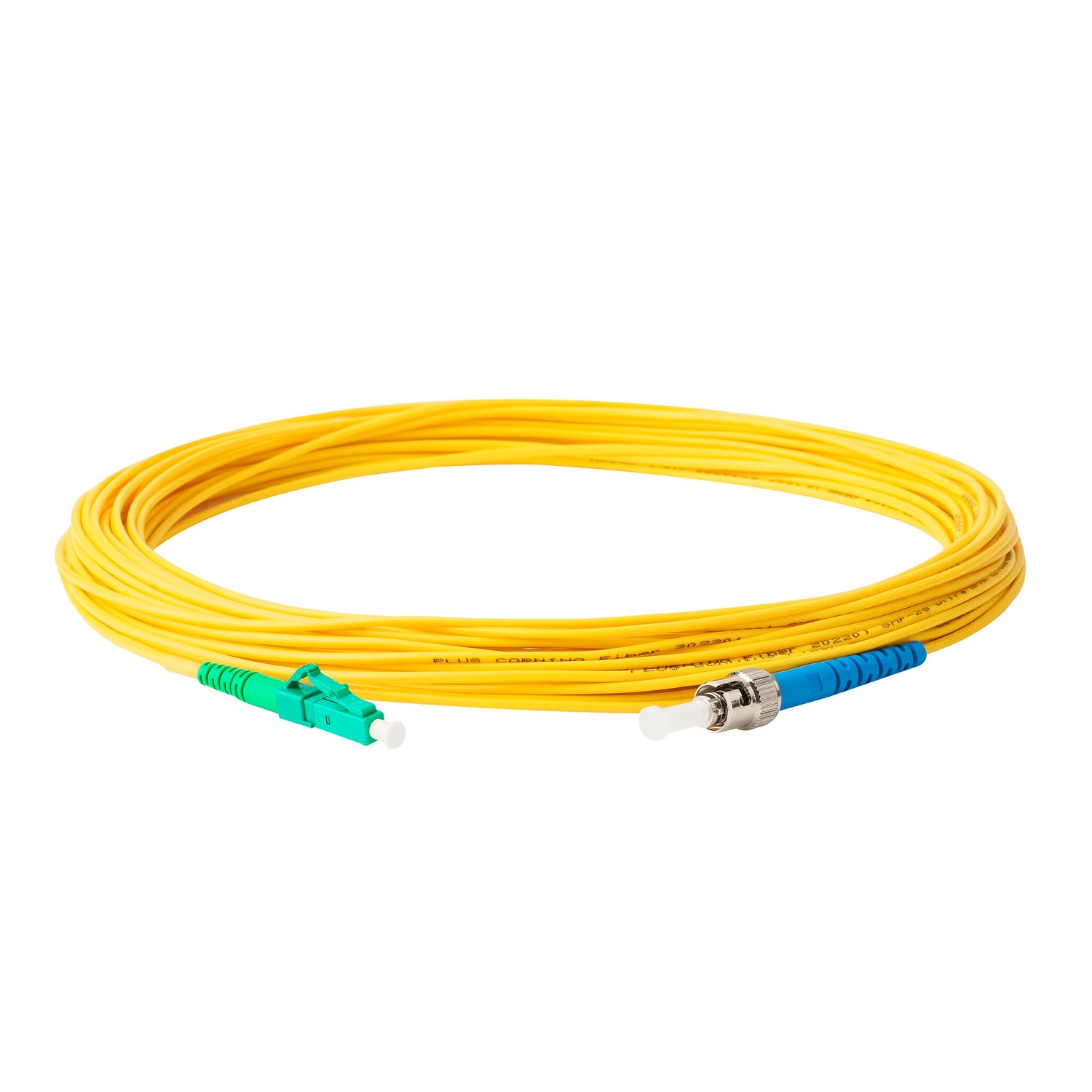 TAA合規 | 電信級 0.2dB 單模單工 LC/APC to ST/UPC 光纖跳線 | 康寧纖芯 | OFNR 外被