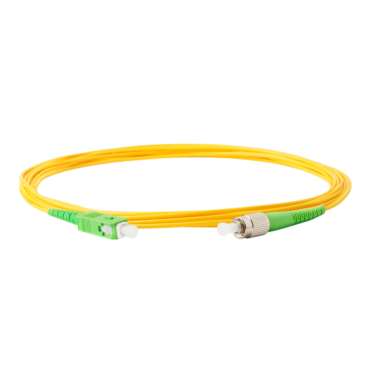 Low Loss 0.15dB SC/APC to FC/APC Single-mode Simplex Fiber Patch Cable | Corning SMF-28 Ultra Fiber | OS1/OS2 Compatible | LSZH Jacket