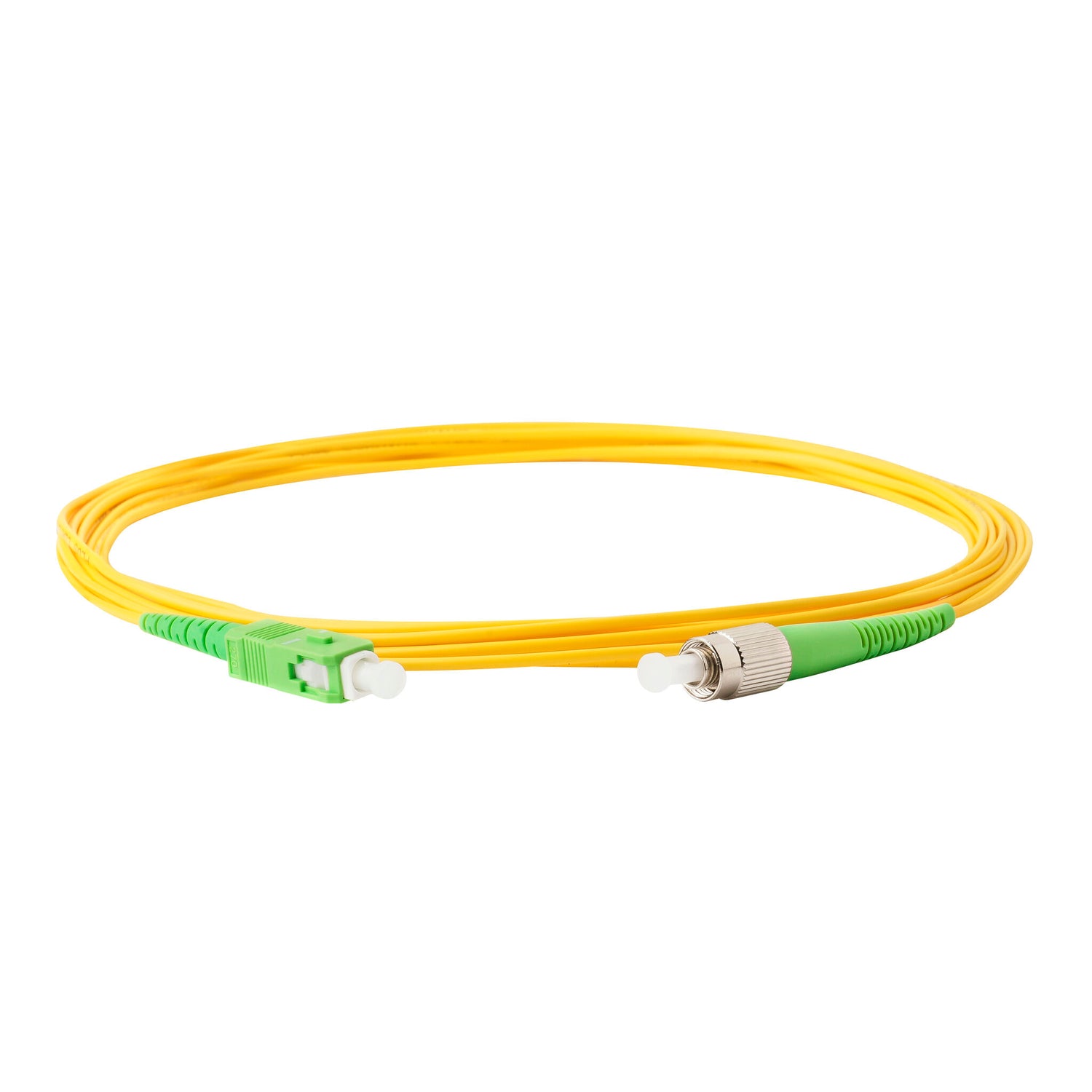 Low Loss 0.15dB SC/APC to FC/APC Single-mode Simplex Fiber Patch Cable | Corning SMF-28 Ultra Fiber | OS1/OS2 Compatible | LSZH Jacket