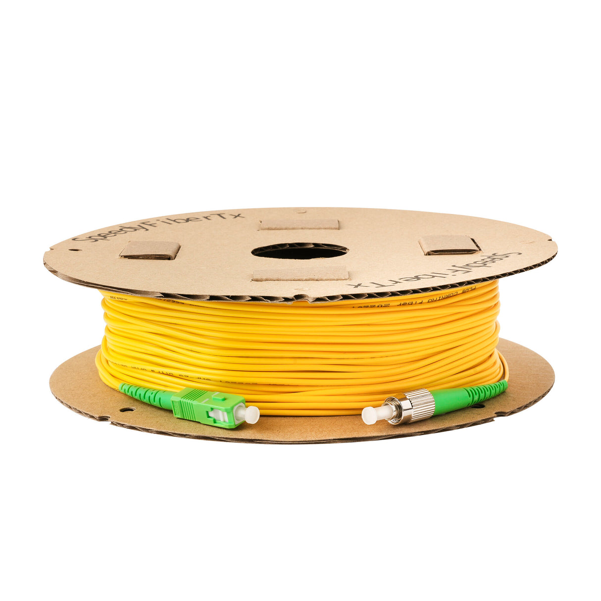 Low Loss 0.15dB SC/APC to FC/APC Single-mode Simplex Fiber Patch Cable | Corning SMF-28 Ultra Fiber | OS1/OS2 Compatible | LSZH Jacket