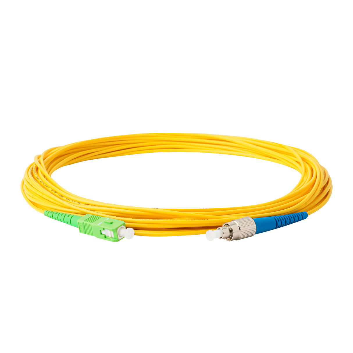 0.2dB SC/APC to FC/UPC Single-mode Simplex Fiber Patch Cable | Corning SMF-28 Ultra Fiber | OS1/OS2 Compatible | OFNP Jacket