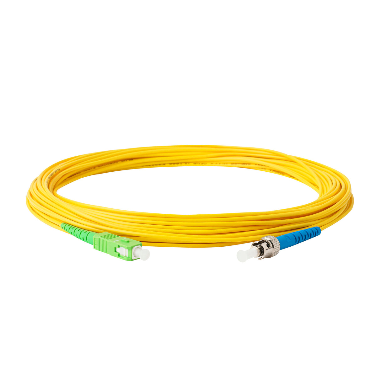 TAA合規 | 電信級 0.2dB 單模單工 SC/APC to ST/UPC 光纖跳線 | 康寧纖芯 | OFNR 外被