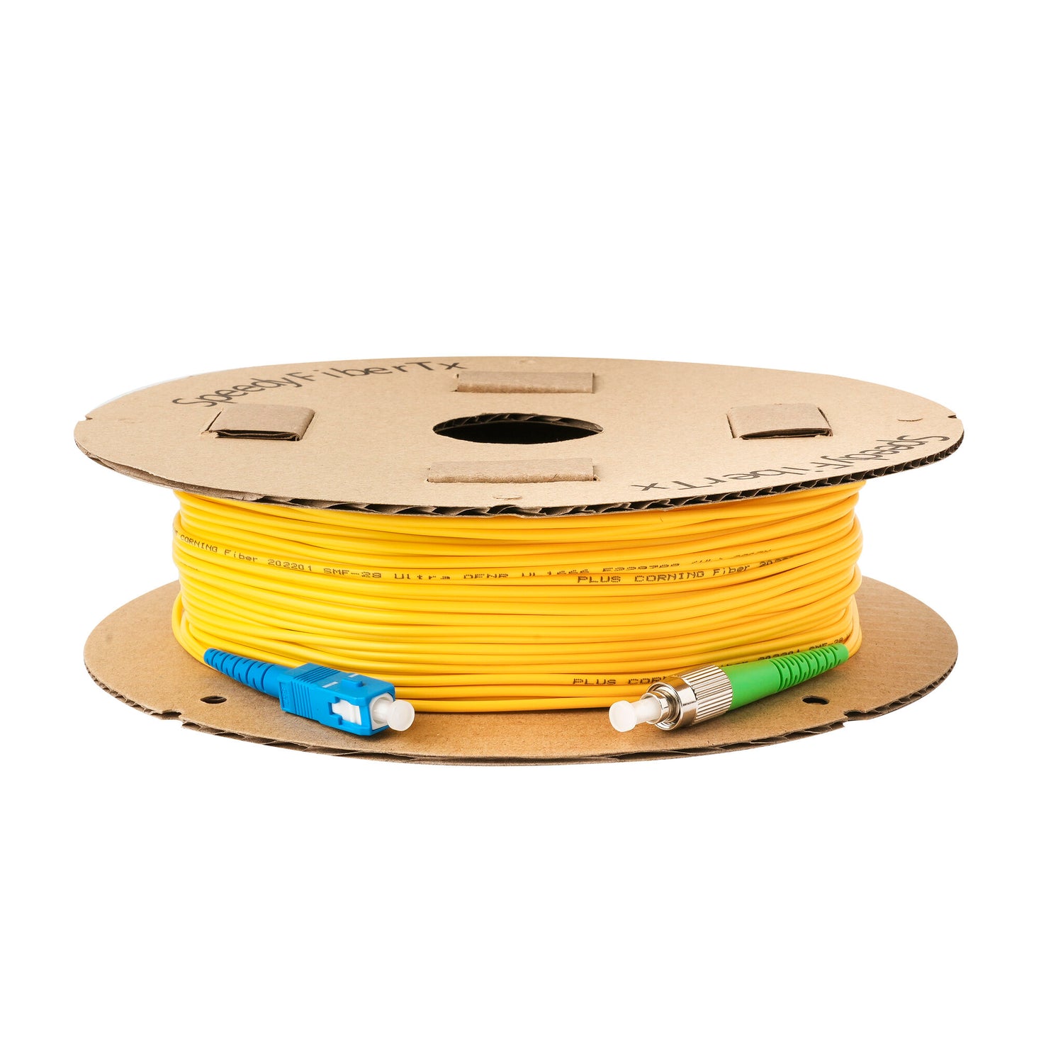 Ultra Low Loss 0.1dB FC/APC to SC/UPC Single-mode Simplex Fiber Patch Cable | Corning SMF-28 Ultra Fiber | OS1/OS2 Compatible | OFNP Jacket