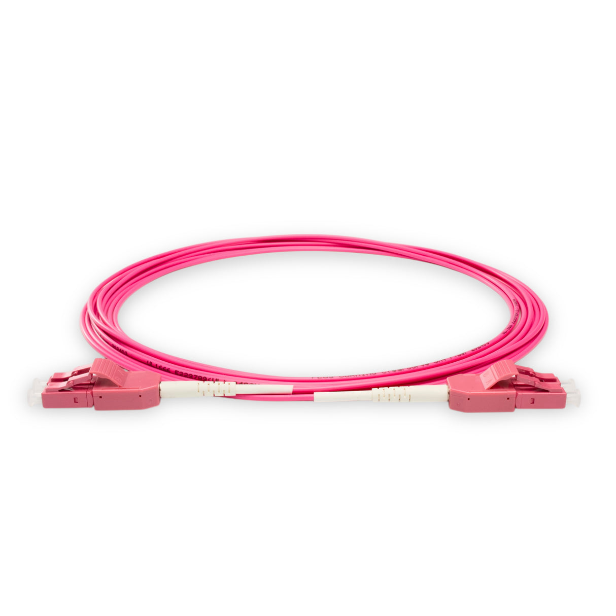Uniboot Ultra Low Loss 0.1dB OM4 LC/UPC to LC/UPC Fiber Patch Cable | Polarity Switchable | Corning OM4 Fiber | Magenta Connector | OFNP Jacket | Speedy Model A Uniboot