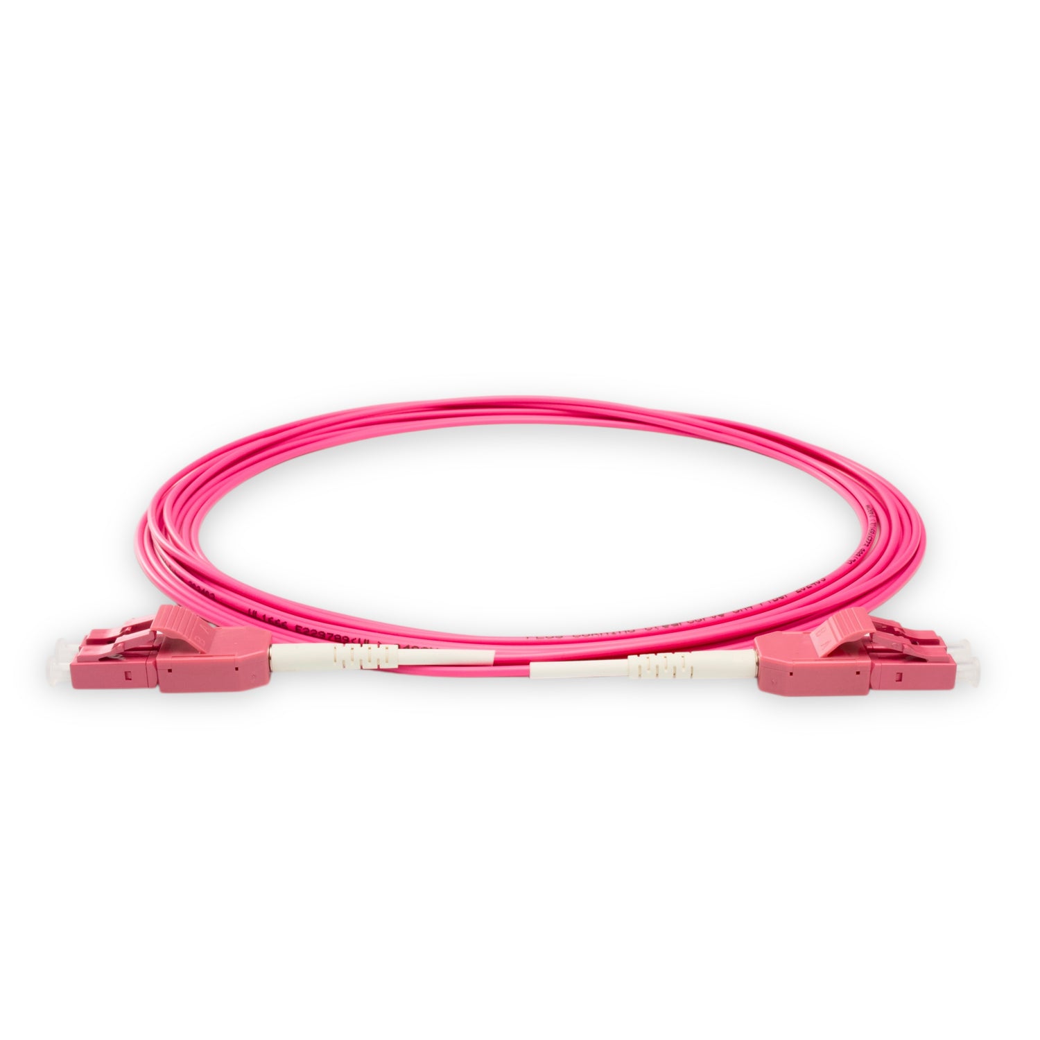 Uniboot Ultra Low Loss 0.1dB OM4 LC/UPC to LC/UPC Fiber Patch Cable | Polarity Switchable | Corning OM4 Fiber | Magenta Connector | OFNP Jacket | Speedy Model A Uniboot